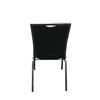 Black Square Back Banquet Chair with Silver Vein Frame - Back