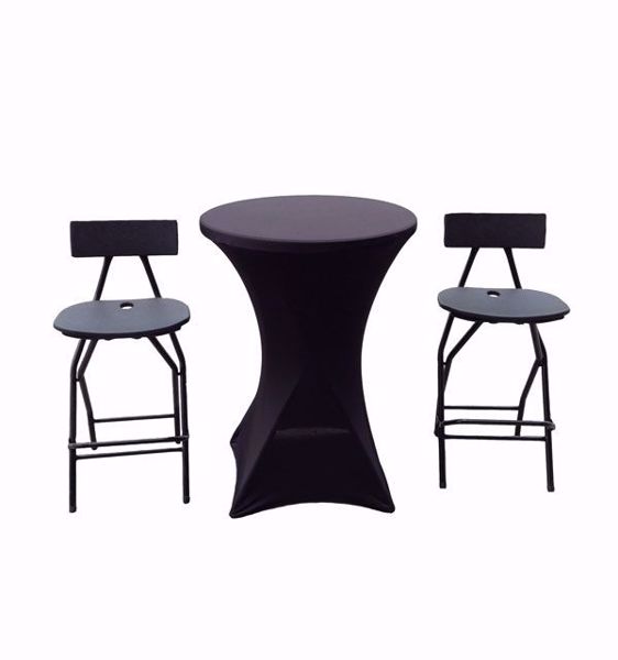 Tradeshow Cocktail Table & Bar Chairs Package