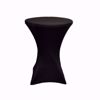 Black 30 inch Spandex Cocktail Tablecover