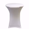 White 30 inch Spandex Cocktail Tablecover