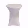 Silver 30 inch Spandex Cocktail Tablecover