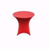 Orange-Red 30 inch round low cocktail spandex table cover