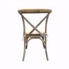 Rustic Wood Cross Back Chair - back