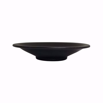 Ebony 10.5" Black Matte Round Sloped Bowl - Side