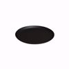 Ebony 11" Black Matte Oval Coupe Plate - Side top