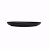 Ebony 11" Black Matte Oval Coupe Plate - Side