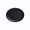 Ebony 11" Black Matte Oval Coupe Plate - top