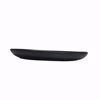 Ebony 12.75" Black Matte Oval Coupe Plate - side 