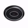 Ebony 12.75" Black Matte Oval Coupe Plate - bottom