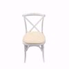 Whitewashed Cross Back Chair - Front