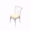 Whitewashed Cross Back Chair - Side Front
