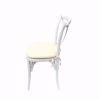 Whitewashed Cross Back Chair - Side