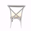 Whitewashed Cross Back Chair - Back 