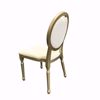 French Louis Chair - Black and White Stripe on Gold – Luxe Furniture Inc