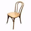 Pecan Wooden Bentwood Chair - Stackable - Left Front