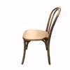 Pecan Wooden Bentwood Chair - Stackable - Left Side