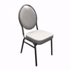 Picture of NES Reliable Teardrop Back Banquet Chair with Silver Vein Frame