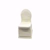 Ivory Ruched Spandex Banquet Chair Cover - Front