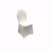 Ivory Spandex Banquet Chair Cover - side front