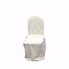 Ivory Polyester Banquet Chair Cover - Front