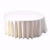 132 inch round polyester tablecloth - ivory