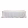 90x156 inch polyester tablecloth - white