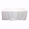 6ft fitted tablecloths - white - back