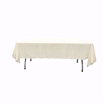 	60x102inch polyester tablecloths - ivory