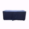 6ft fitted tablecloths - navy blue - back