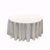 120 inch round polyester tablecloth - ivory