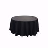 120 inch round polyester tablecloth - black