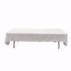 60x126 inch polyester tablecloth - white