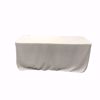 6ft fitted tablecloths - ivory - front