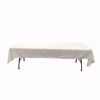 60x126 inch polyester tablecloth - ivory