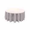 132 inch round polyester tablecloth - white