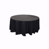 132 inch round polyester tablecloth - black