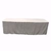 8ft fitted polyester tablecloth - grey