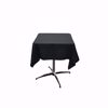45x45 square polyester tablecloth - black