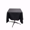 54 inch square polyester tablecloth - black