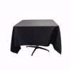 70x70 square polyester tablecloth - Black