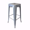 Picture of Industrial Metal Bar Stool - Powder Coated Silver