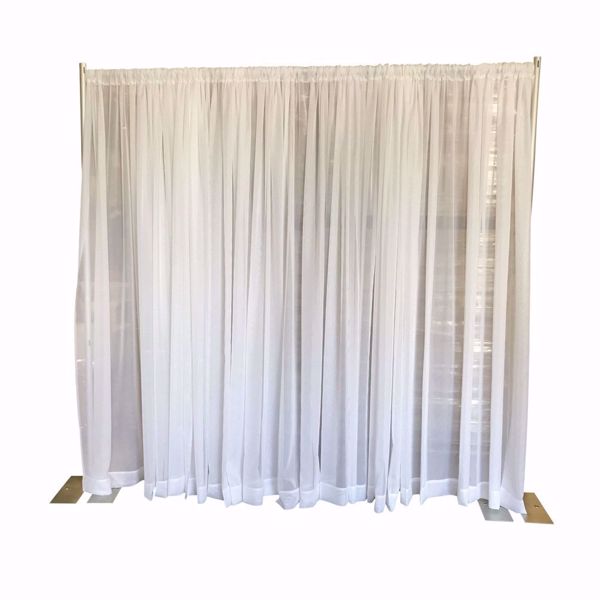 8ft Fixed Height Sheer Wedding Backdrop Kit