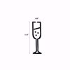 Serenity Champagne Flute Dimensions