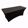 6ft spandex tablecloth (300gsm) - black - side