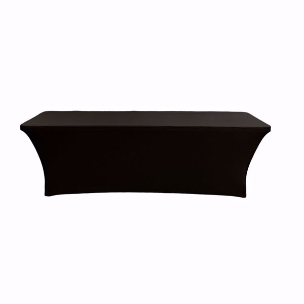 8ft spandex tablecover - black - 300gsm