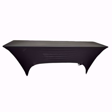 spandex for 8ft wood tables - black