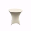 Ivory 30 inch round low cocktail spandex table cover