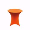 Orange 30 inch round low cocktail spandex table cover